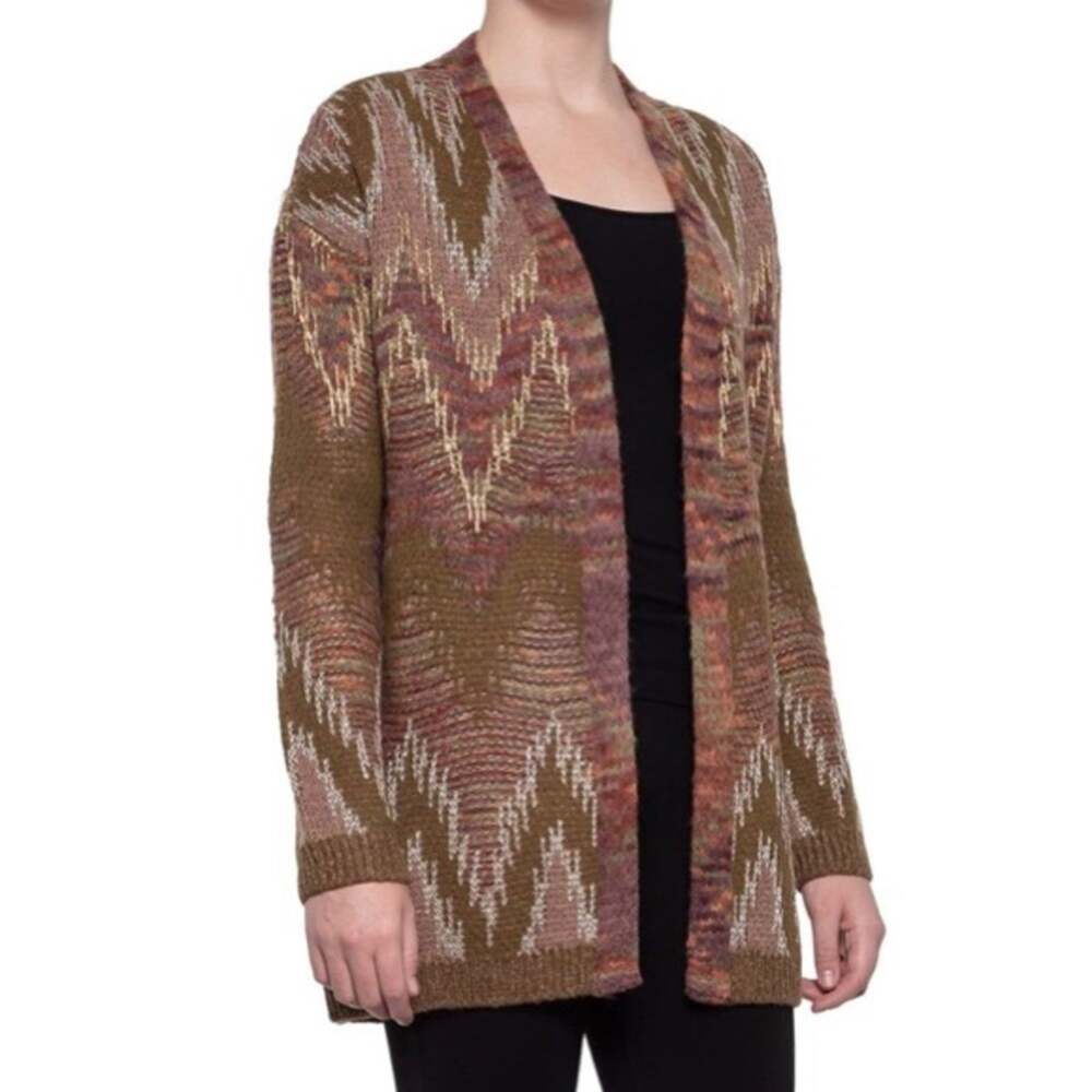 Lucky Brand Womens Medium Fancy Wool Blend Open Cardigan NEW